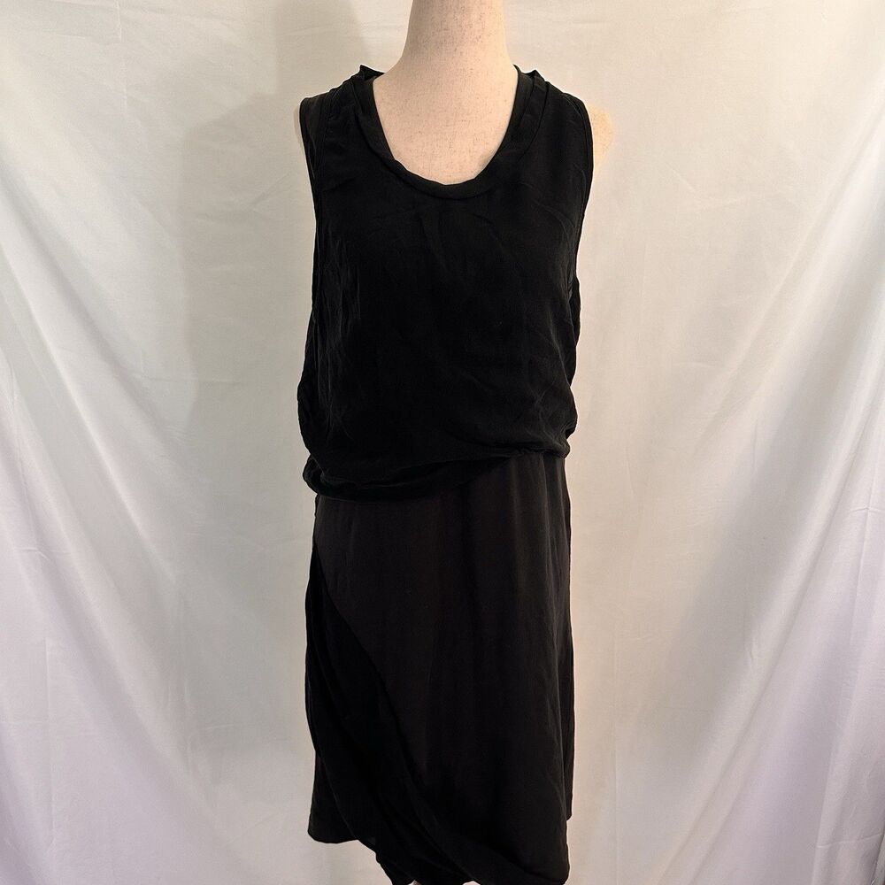 Phillip Lim Black sleeveless Dress Size 8 Cotton Silk Accents Cocktail